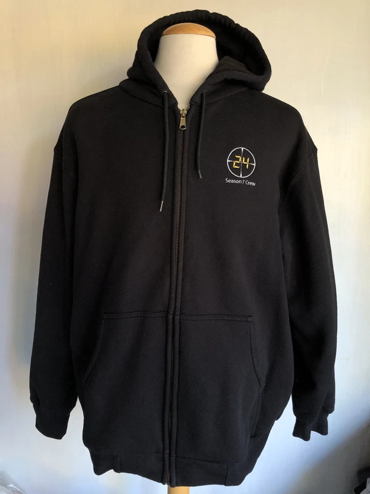 24 (2009) 官方 Kiefer Sutherland 第 7 季演员和船员连帽衫运动衫 XL — 第 2/4 张图片