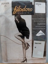 Vintage Pantyhose Filodoro Classic Aurora 15 Color Cappuccio Size 1 BDR2