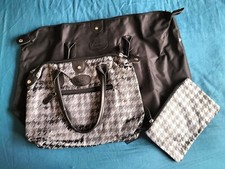 Zestaw 3 szt. Pokrowiec i toreb, czarny i krata.