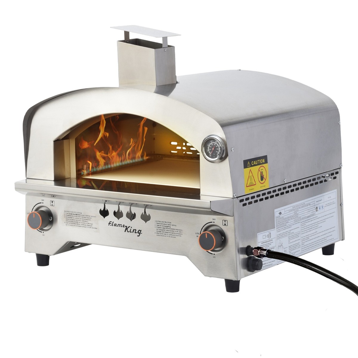 YS＊vv Flame King Multi Function Propane Pizza Oven with 13 inch