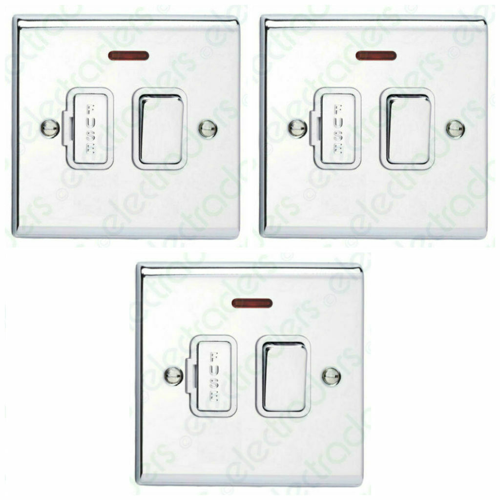 3 x Deta SD1371CHW Switched Spurs with Neon -13A (Polished Chrome White Inserts)