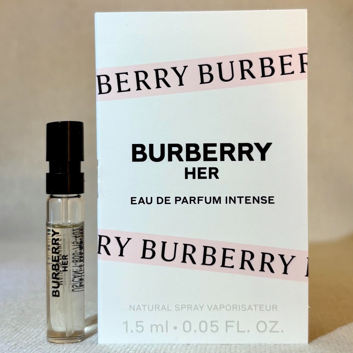 Burberry Her Eau de Parfum EDP Intense Sample Spray .05oz, 1.5ml