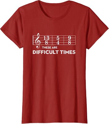 Musician These Are Difficult Times Music Comedy Ladies' Crewneck T-Shirt