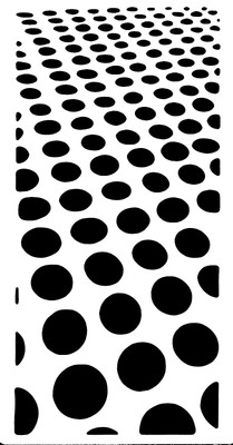 Really Great Stencils, Big Dot Gradient, 5 x 9.75, Background, Layering, Circles