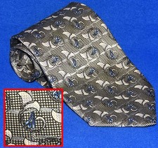 ROBERT TALBOTT SILK NECK TIE CREAM TAN BLACK BLUE FLORAL DAMASK 58X4 NORDSTROM