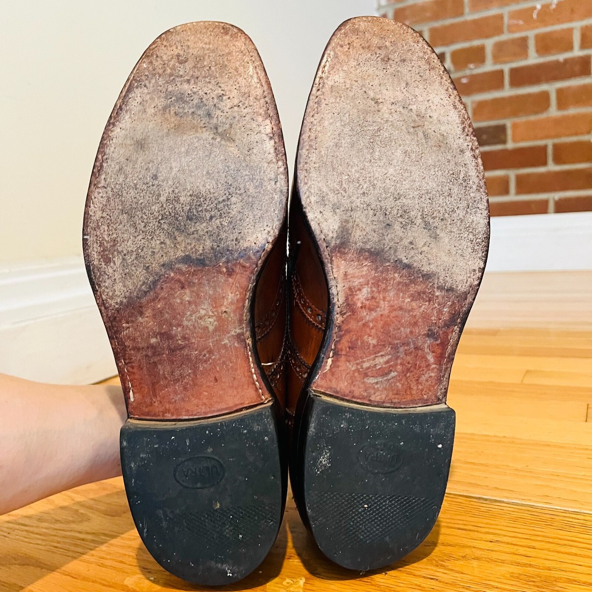 ALLEN EDMONDS Shoes Mens 10.5 D Ashland Walnut Brown Wingtip Oxford Derby Allen Edmonds Chester Men main image 3