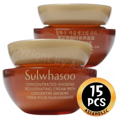 Sulwhasoo Concentrated Ginseng Rejuvenating Cream Rich 5ml x 15pcs (75ml) Newest