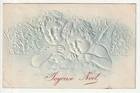 FANCY Card - Old Postcard - CHRISTMAS - Merry Christmas - Angels Embossed Card