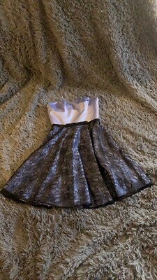 lilac and black bridesmaid dresses Sweetheart Ball Gown Purple Prom Dress with Black Appliques PG544 US2 / Custom Color main image 1