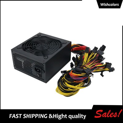 1800W Desktop Industrial PC Mining Power Supply Server Support 6 Graphics Cards