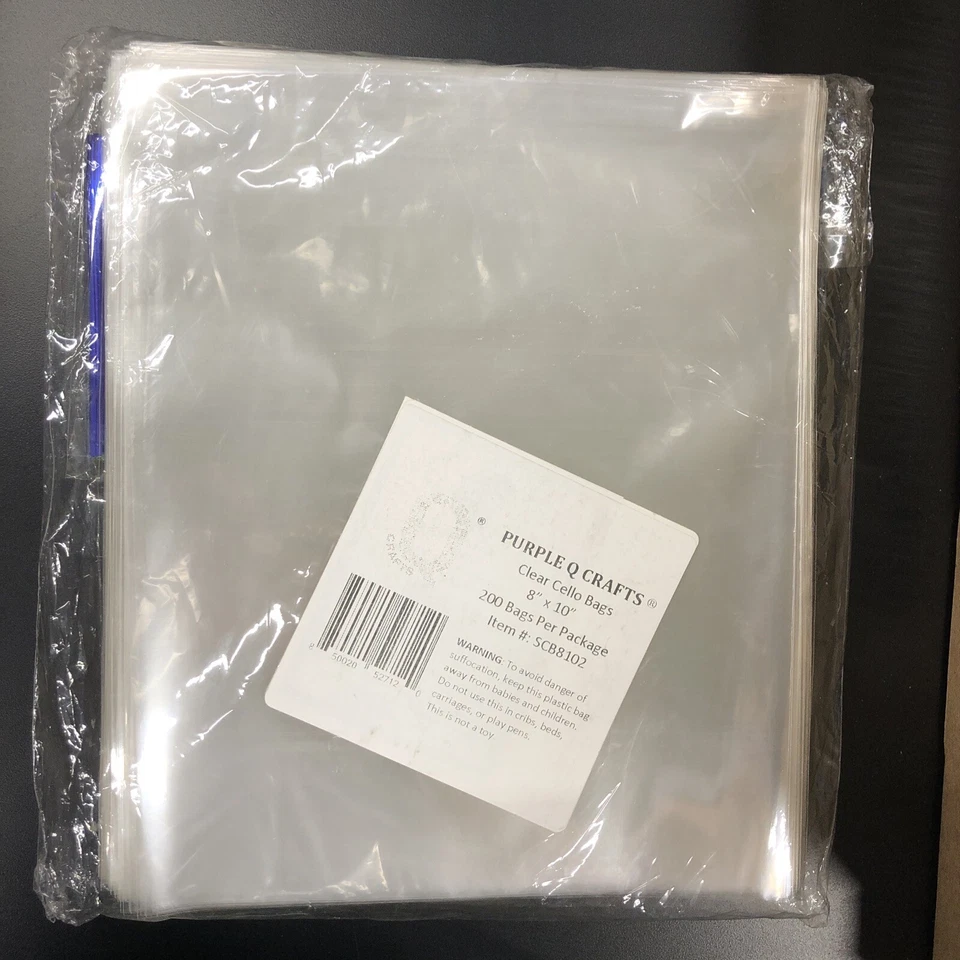 200 bolsas transparentes para violonchelo Purple Q Crafts 8x10 Foto 4 de 4