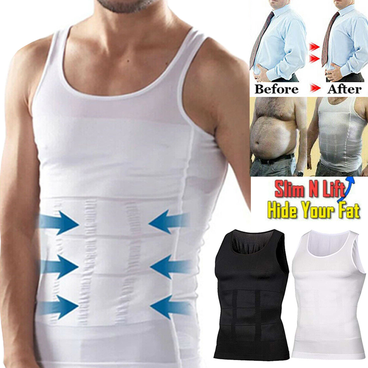 Men Slimming Compression Vest for Abs Workout and Shaping
