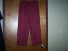 Ladies Maroon Elastic Waist Slacks Pants Sz 12? Check Measurements EUC — photo 4
