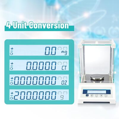 US 220g 0.0001g Lab Scale Digital Analytical Balance Scientific Precision Scale