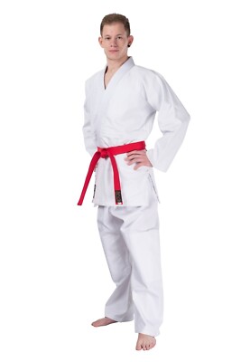 TEKKA BUDO Judoanzug Classic weiß 450g Judo Gi Set Judojacke Judohose Judogürtel