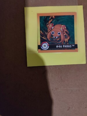 Pokemon Series 1 Sticker Artbox Original 1999 Nr.46 Paras Nummer 46