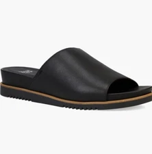 NWD $150 Eileen Fisher Koha Leather Wedge Sandal Black Women's Size 9