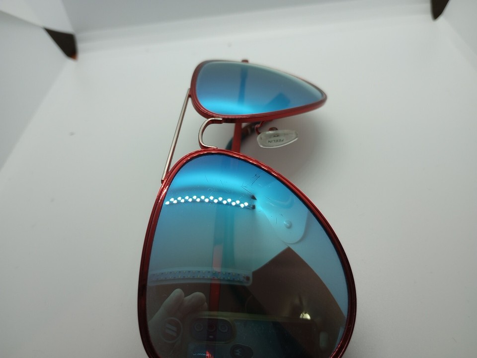 BLENDERS EYEWEAR Weekend Flyer Aviator Polarized Sunglasses Red & Blue