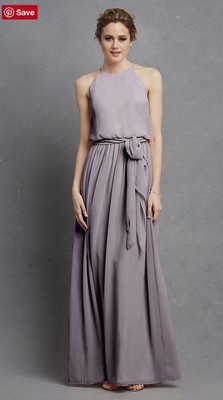 grey chiffon maxi dress