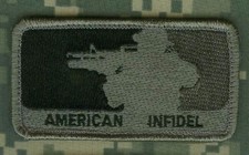 WAR ON TERROR ARMED FORCES SANDBOX DEPLOYMENT AMERICAN INFIDEL vêlkrö (OD) PATCH