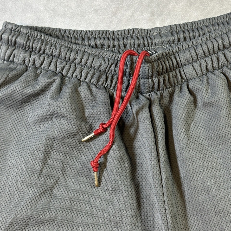 Jordan Basketball Shorts Mens Large Gray Jumpan Logo Red Drawstrings eBay