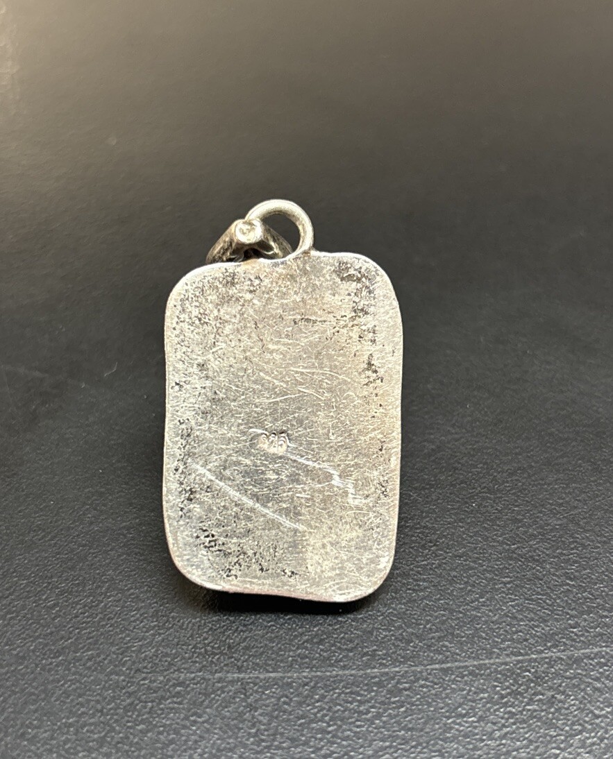 Large Statement 925 Sterling Silver Red Coral Pen… - image 3