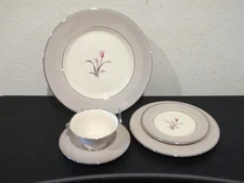 5 Pc. Franciscan China Claremont Place Setting - Plates, Cup & Saucer