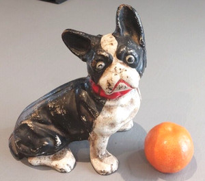 Superbe peluche grand ancien bouledogue Bull dog 1920 poupée 280