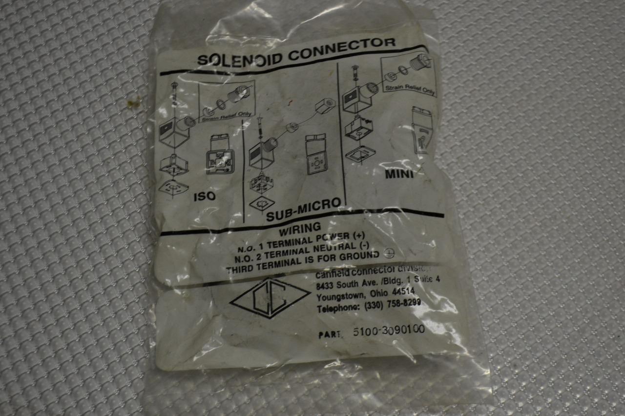 Lot De 3 Connecteurs Canfield P5303-1B51000 - Solénoïde Forme C 9.4mm 48VDC