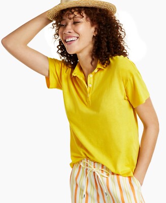Style & Co Polo Top Yellow Size Medium
