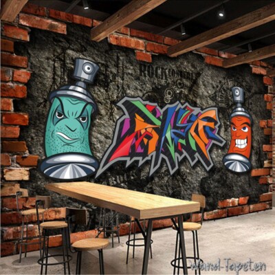 Kn-Collection Photo Wallpaper Vintage Hip Hop Street Graffiti 3288 Matt