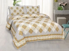 Cotton 6 Pc Bedding Set | Block Print | King Size | 2 Bedsheet | 4 Pillow Cover