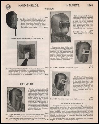 1948 Willson Reading Pennsylvania Welding Helmets & Hand Shield Vintage Print Ad