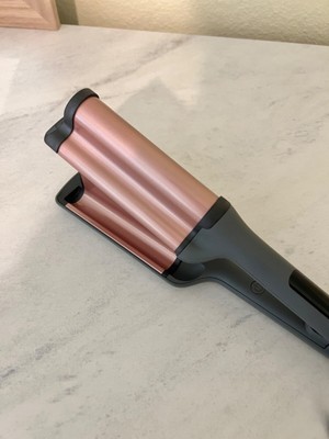 Hairitage Ceramic Tourmaline 3 Barrel Hair Waver Curling Iron and Crimper