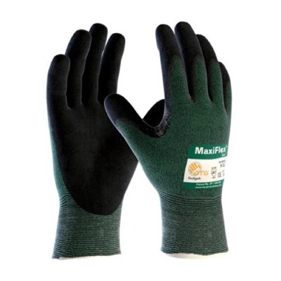 PIP 112-34-8743/M MAXIFLEX CUT  GRN ENG YARN  BLK NIT MIC  A2/EN3