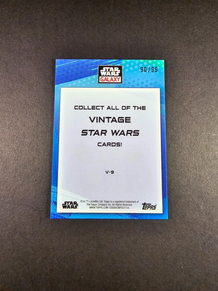 2022 Topps Chrome Star Wars Galaxy Green Refractor Vintage Star Wars Ewok #V-9 - Image 2 of 4