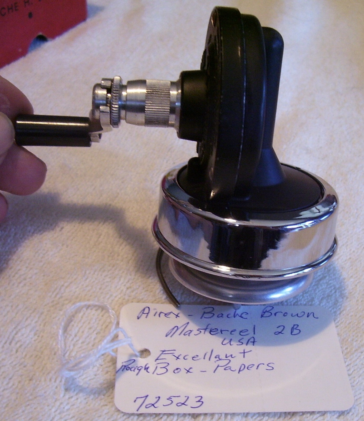 62223 AIREX MASTEREEL 2B REEL READ TAG EXCELLANT BUT ROUGH BOX PAPERS