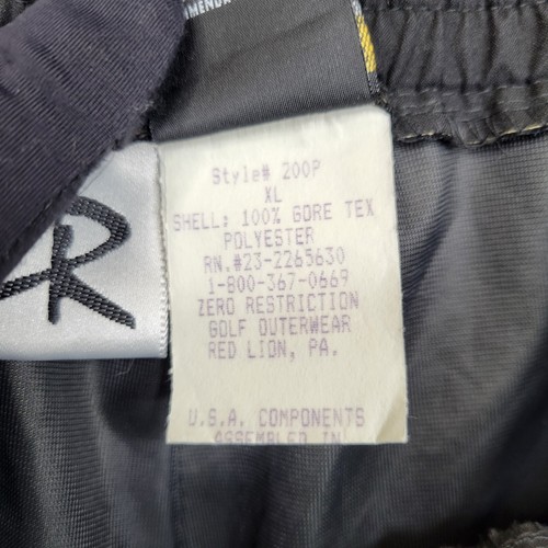 Zero Restriction Pants Men XL Gore Tex Vintage USA Rain Waterproof Ankle Button - Picture 5 of 7