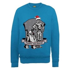 Image of NEW Official Star Wars Festive R2-D2 & C-3PO Sweatshirt- Happy Holidays!
