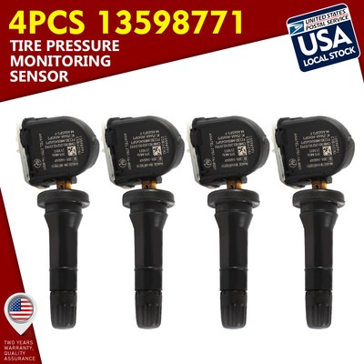 TPMS Sensor 4Pcs 315Mhz Tire Pressure Monitoring Sensor Replacement for Chevy