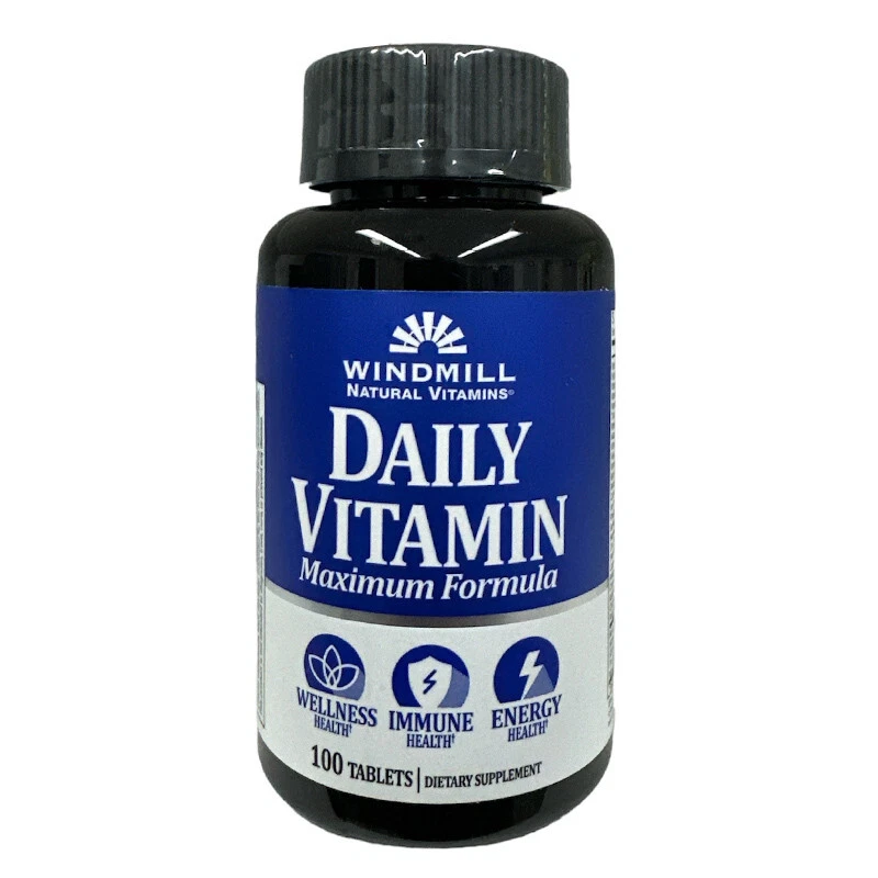 Wind Mill Daily Vitamin Maximum Formula. 100 Tablets