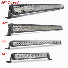 14 30 40 54 Curved Led Light Bar Single Rowquad Tri Row Combo Driving Fog