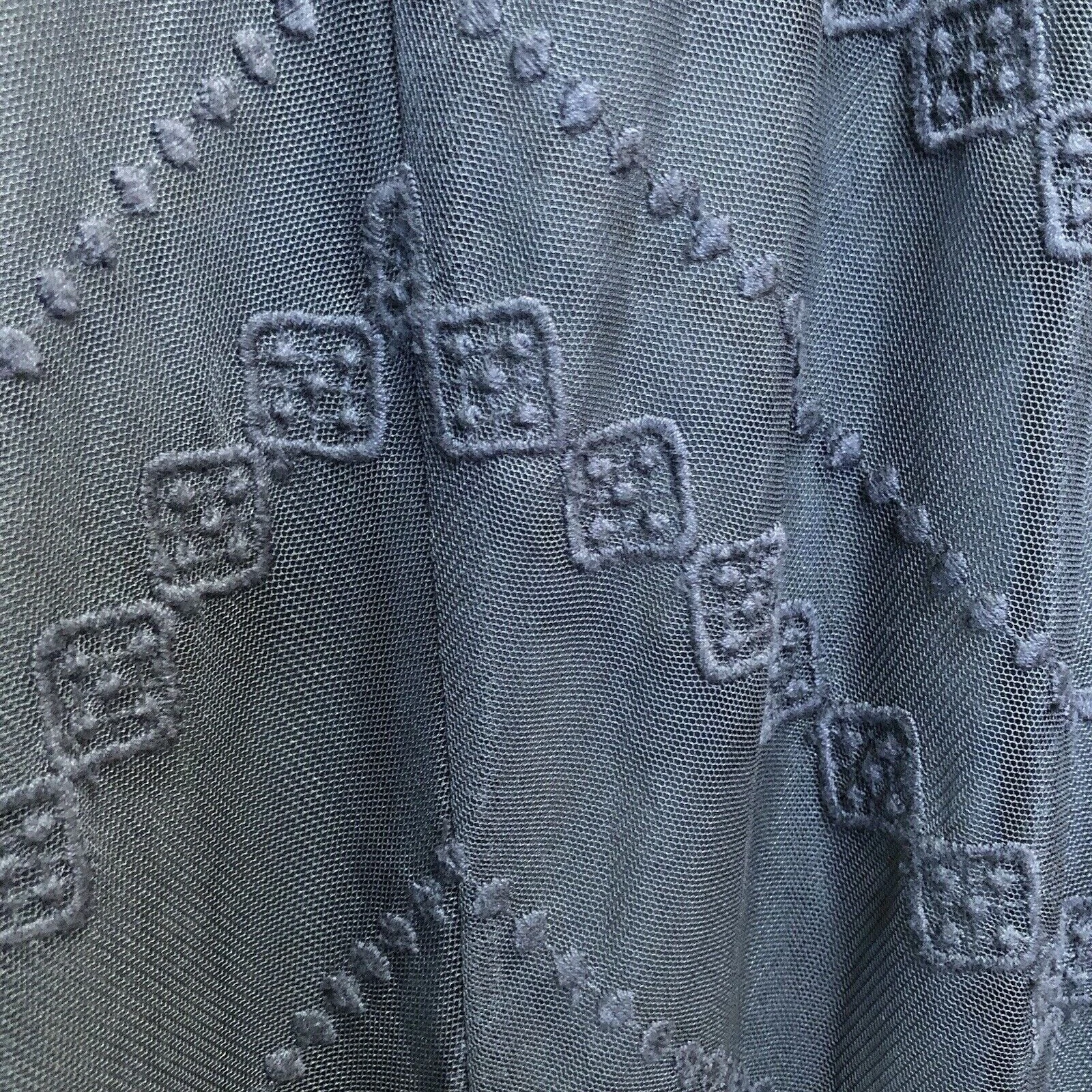 UNDERCOVER Maxi abito donna Victorias Secret pizzo ricamato trasparente taglia 6 nero tribale boho