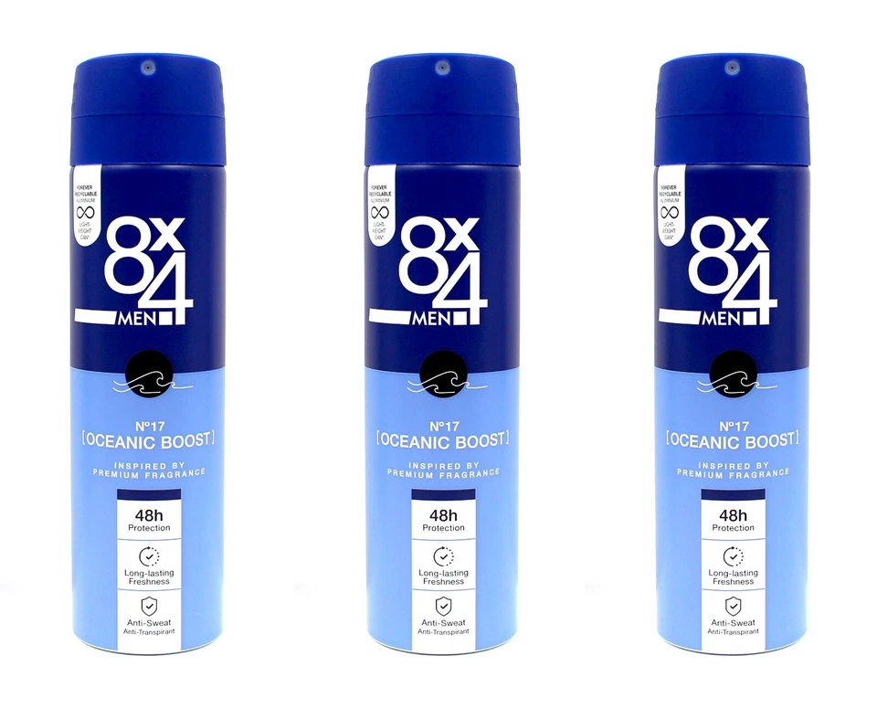 Deo Spray 8x4 Men No.17 Oceanic Boost , 3x150ml EAN4005900939029