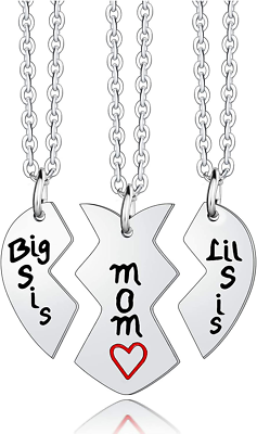 Sister Gifts from Sister - Stainless Steel Sister Necklaces, 3