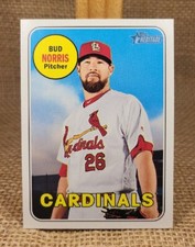 2018 Topps Heritage High Number Bud Norris Baseball Card #662 Cardinals A5