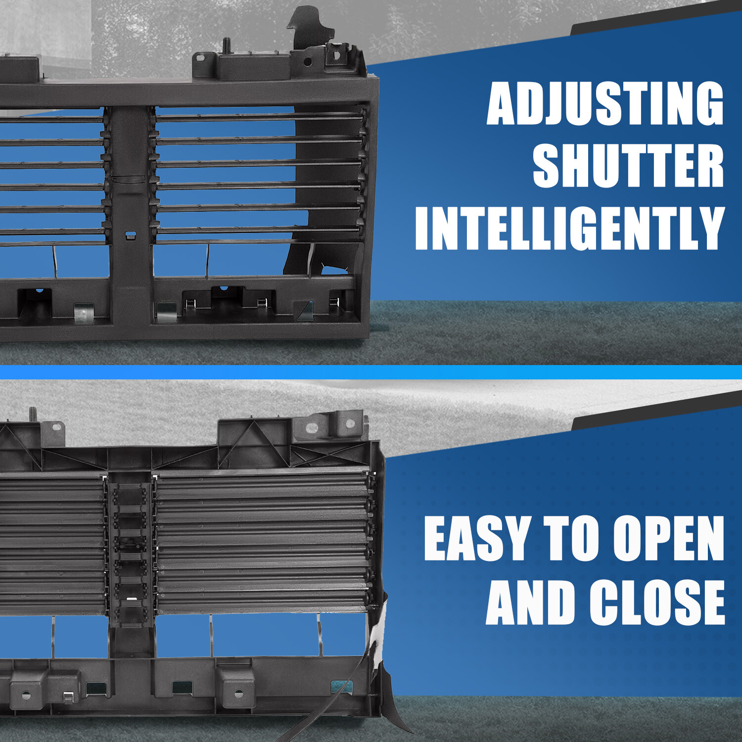 For 2019-2024 Dodge Ram 1500 Active Radiator Shutter Grille W/O Motor 68405073AE