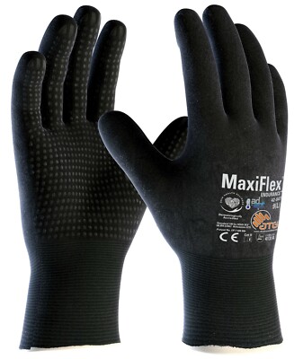 12 X MaxiFlex Ausdauer 42-847 Treiber Nitril Schaum Micro Punkte Beschichtet