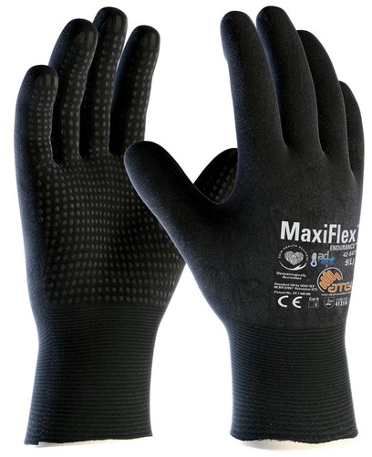 12 x MaxiFlex Endurance 34-847 Drivers Nitrile Foam Micro Dot Coated Work Gloves - Picture 1 of 3