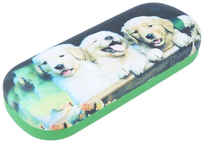 VICTORIA ETUIS AKTION - Hartschalen-Brillenetui FLUFFY Motiv Hund + Microfasertuch | NEU + OVP